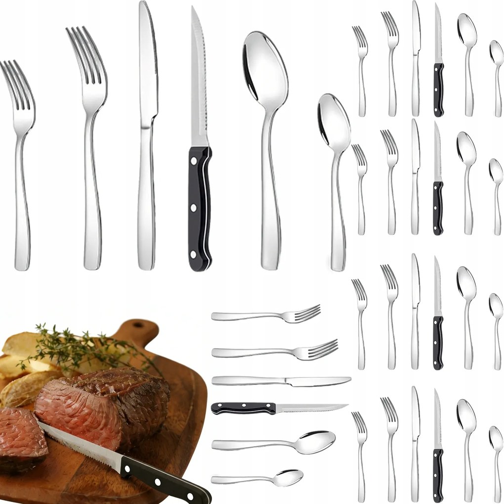 Evőeszköz Készlet Evőeszköz Szett 36db-os 6 személyes Villák, kanalak