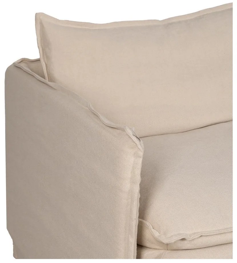 Krémszínű len kanapé 210 cm – Ixia