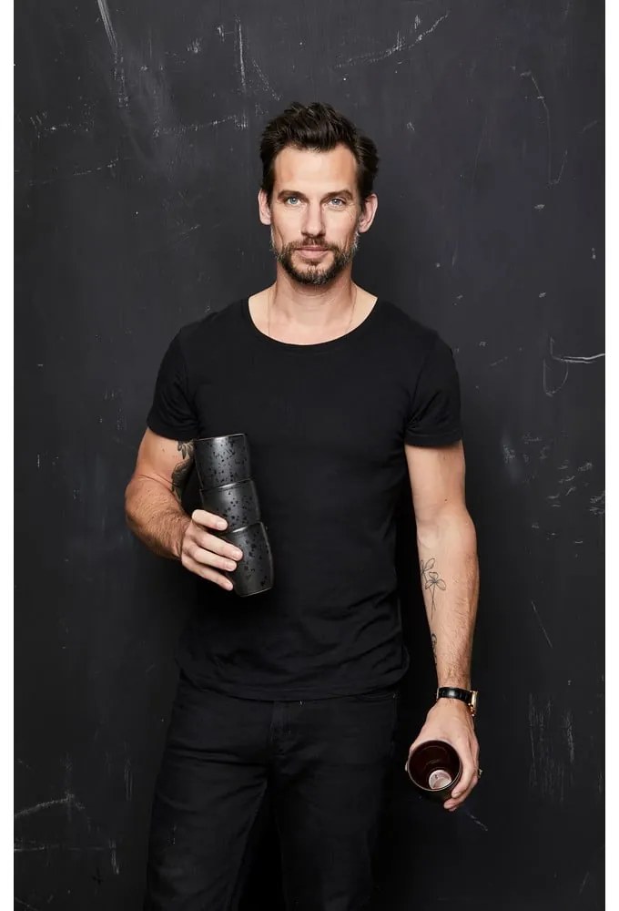 Fekete kerámia bögre szett 4 db-os lattéhoz 270 ml Gastro Black/Mix – Bitz