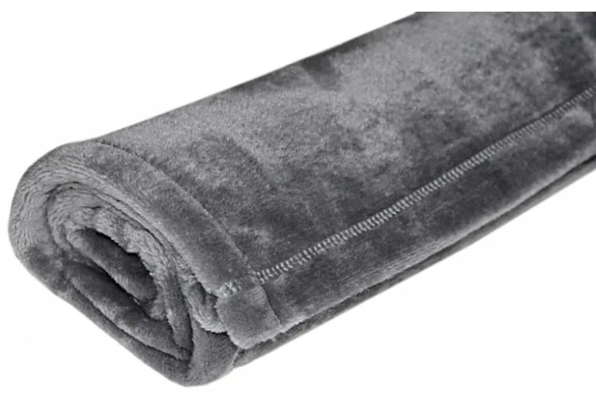 Velvet plüss takaró, 70 x 100 cm, szürke színben