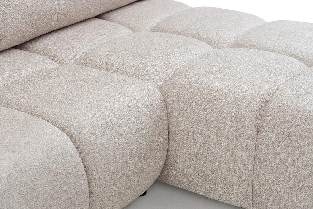 Lerio jobbos sarokkanapé ágyfunkcióval - világos bézs vízlepergető szövet Blur 02