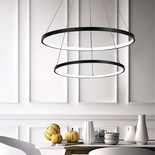 LED Csillár zsinóron LED/37W/230V 3000K fekete