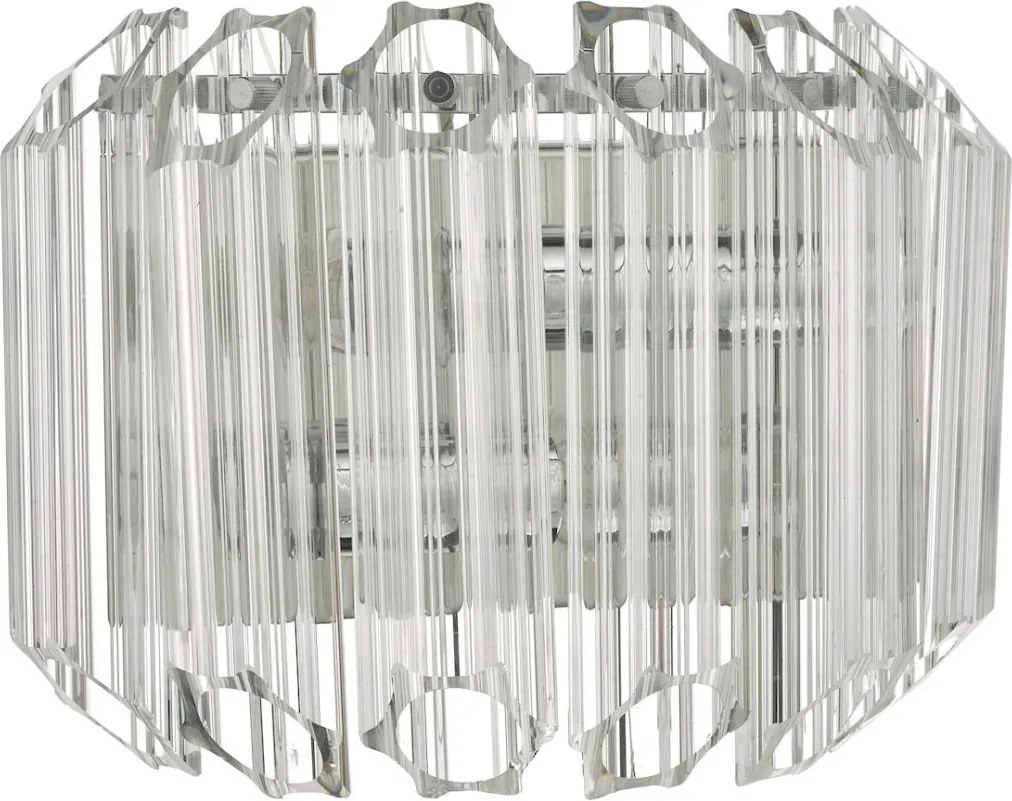 DAR LIGHTING TUV0908 TUVALU Kristály Fali Lámpa Csiszolt Króm, Átlátszó E14 IP20
