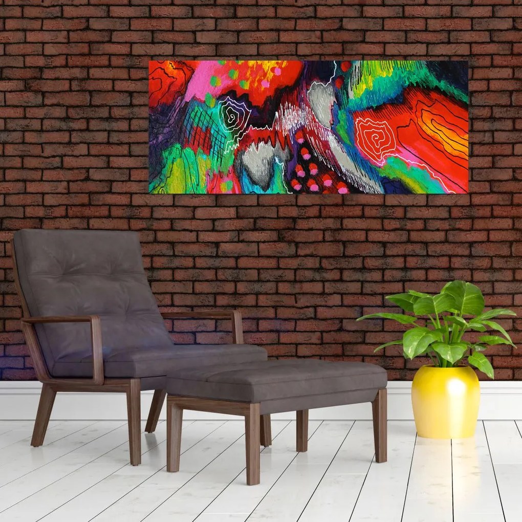 Absztrakt kép - színek (120x50 cm)