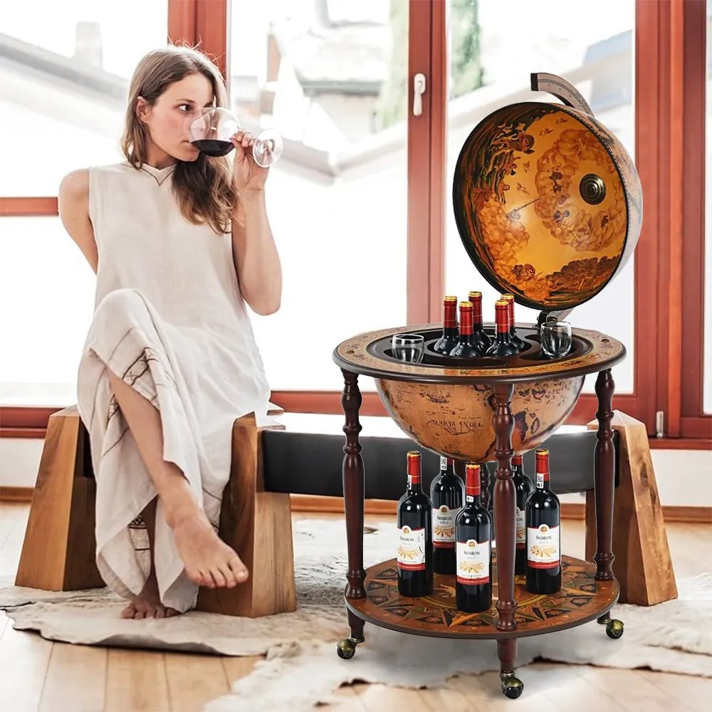 Földgömb alakú bárszekrény