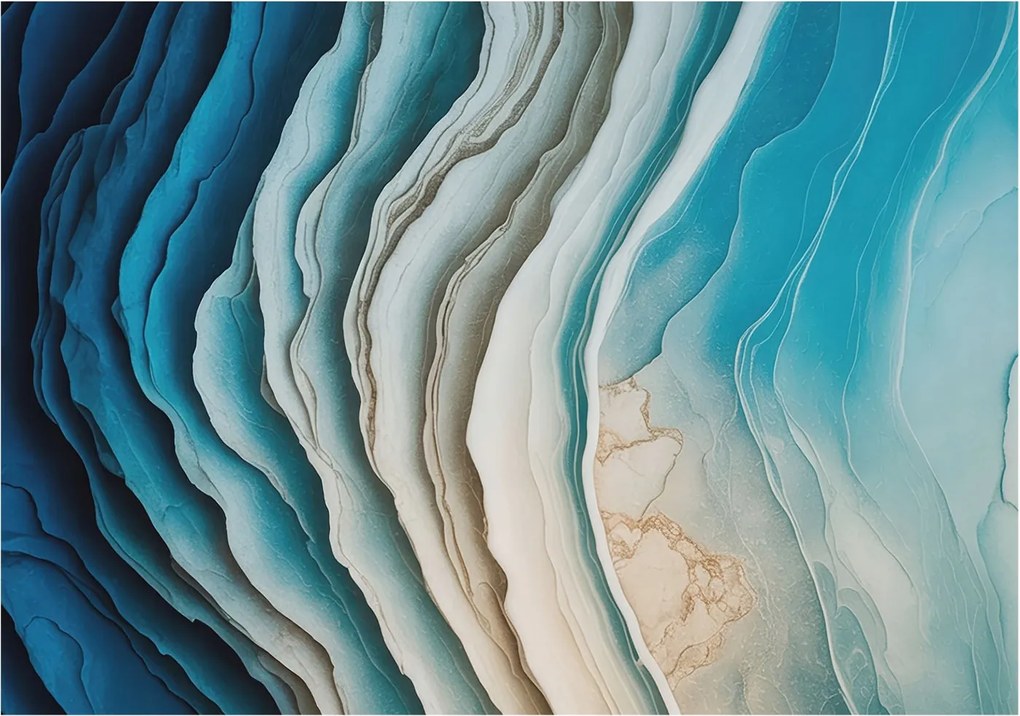 Dekoratív fotótapéta falra Könnyű összeszerelés Harmónia hullámok 312x219 Ragasztó