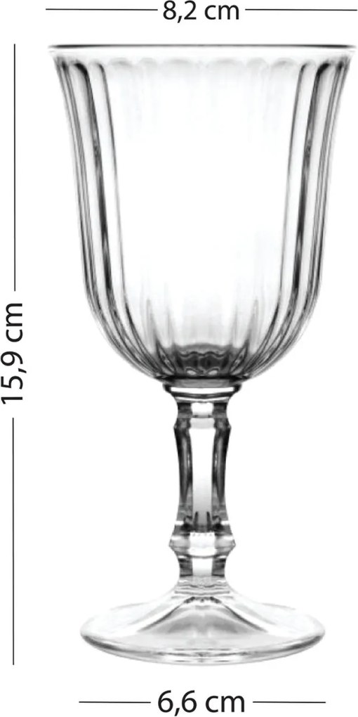 4 részes arany szegélyes üveg pohárszett 240 ml
