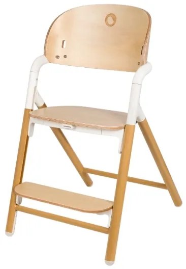 Lionelo - Gyerek etetőszék 3 az 1-ben CELIA Fehér natúr fa