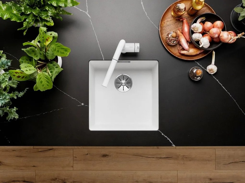 Blanco Subline 400-U, szilgránit mosogató a munkalap alatt 400x400x190 mm, 1 kamrás, szürke vulkán, BLA-527349