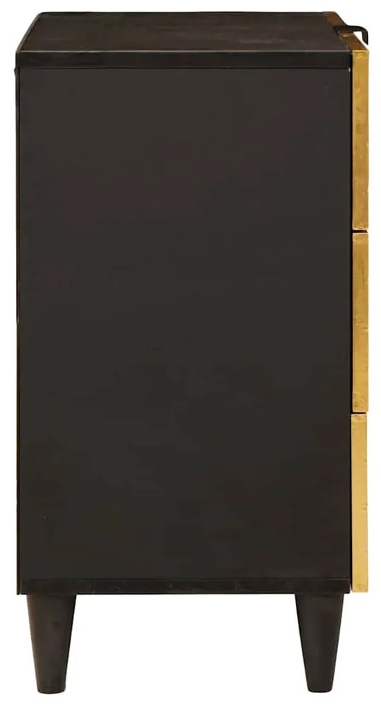 Éjjeli asztal fiókkal Fekete és Arany 50 x 33 x 60 cm