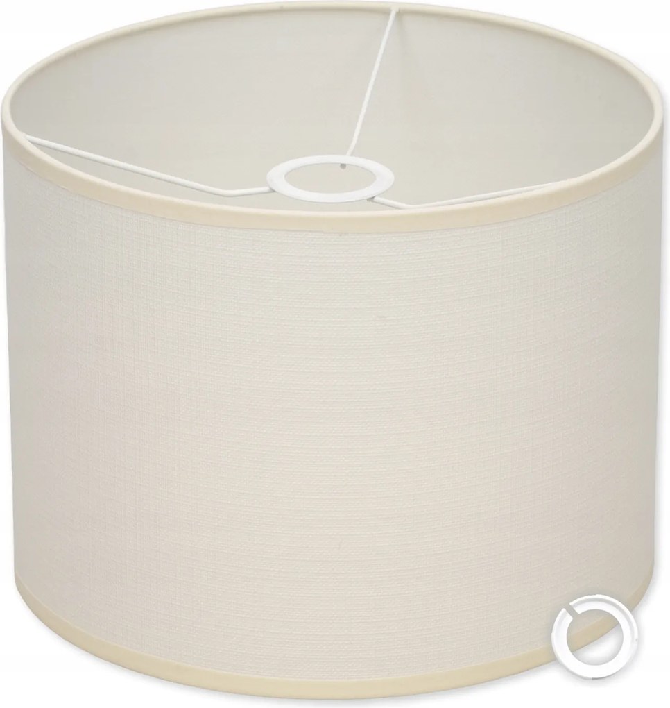 Lámpabúra Vlora Krémszínű Ecru Ekri Pvc Szövet 30x25 cm e27 e14 lámpákhoz