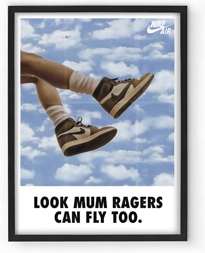 Nike Jordan Travis Vintage Retro keretes poszter Nappaliba 30x40 cm Ajándék