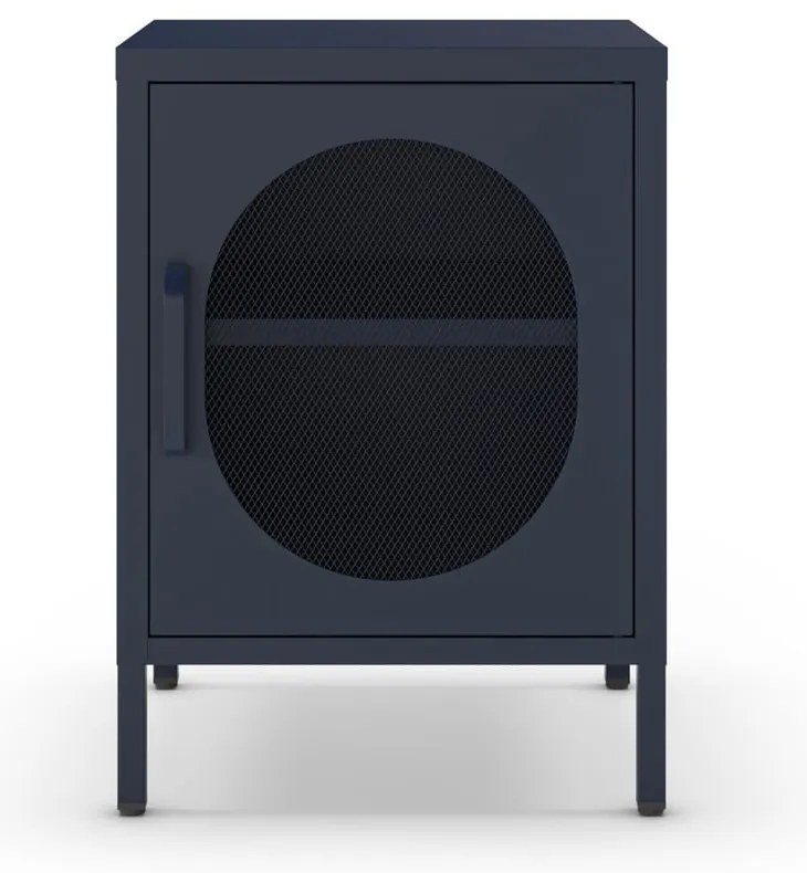 Sötétkék fém éjjeliszekrény Diora – Marckeric