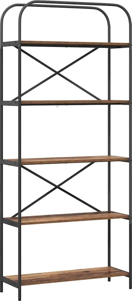 vidaXL Könyvespolc Öreg fa 80 x 30 x 183 cm Faanyag