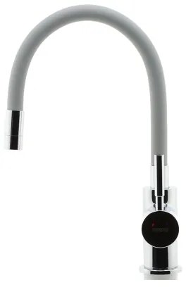 FERRO - Mosogató csap rugalmas karral fényezett króm/szürke