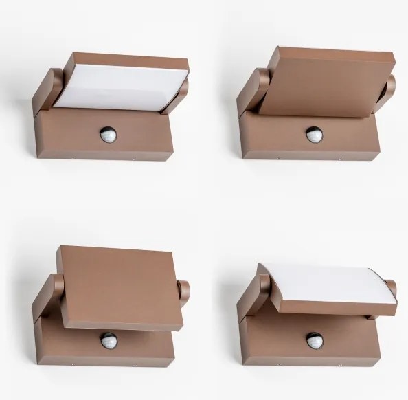 Redo 90588 -LED kültéri lámpatest érzékelővel FLIP LED/20W/230V 3000K IP54 barna