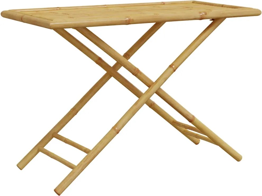 vidaXL összecsukható bambusz kerti asztal 110x55x75 cm
