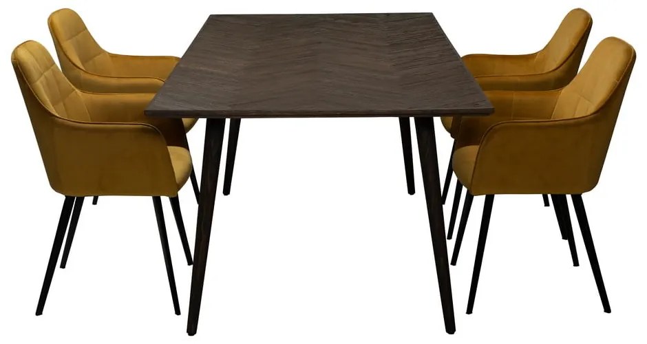 Étkezőasztal szilfa dekorral 100x220 cm Bone – DAN-FORM Denmark