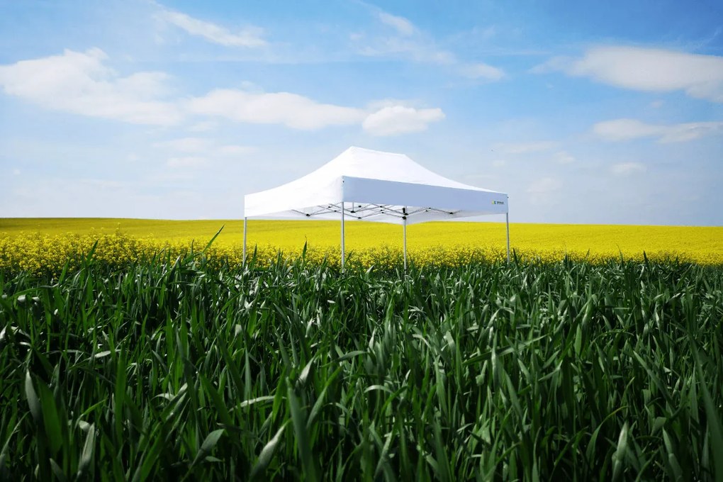 Professzionális reklám sátor 3x4,5m | Masszív ALU profil 1,8mm - plusz 3 oldalfal - Fehér