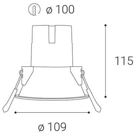 LED2-LED Fürdőszobai lámpa ZERO LED/10W/230V 4000K CRI 95 IP43 fekete átm. 10,9cm