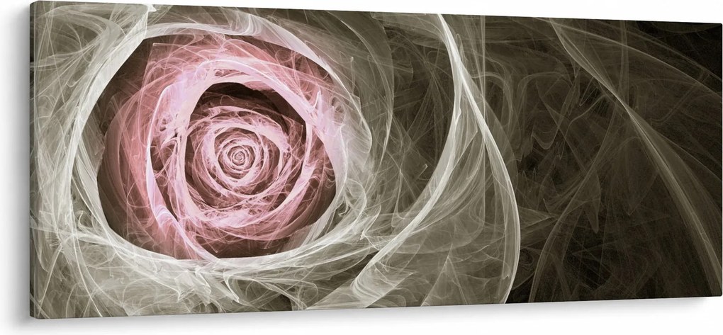 Kép - Absztrakt rózsa világos rózsaszín (120x50 cm)