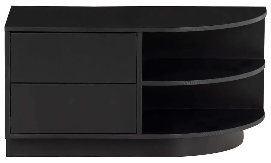 Fekete borovi fenyő moduláris TV-állvány 156x40 cm Finca – WOOOD