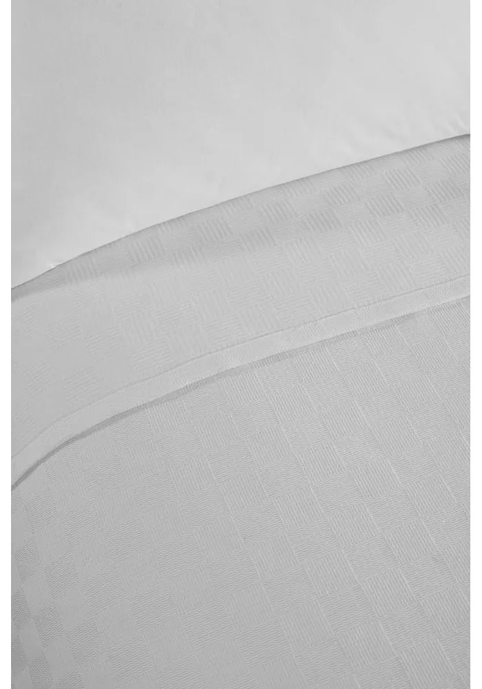 Fehér pamut ágytakaró franciaágyra 200x230 cm Plain – Mijolnir