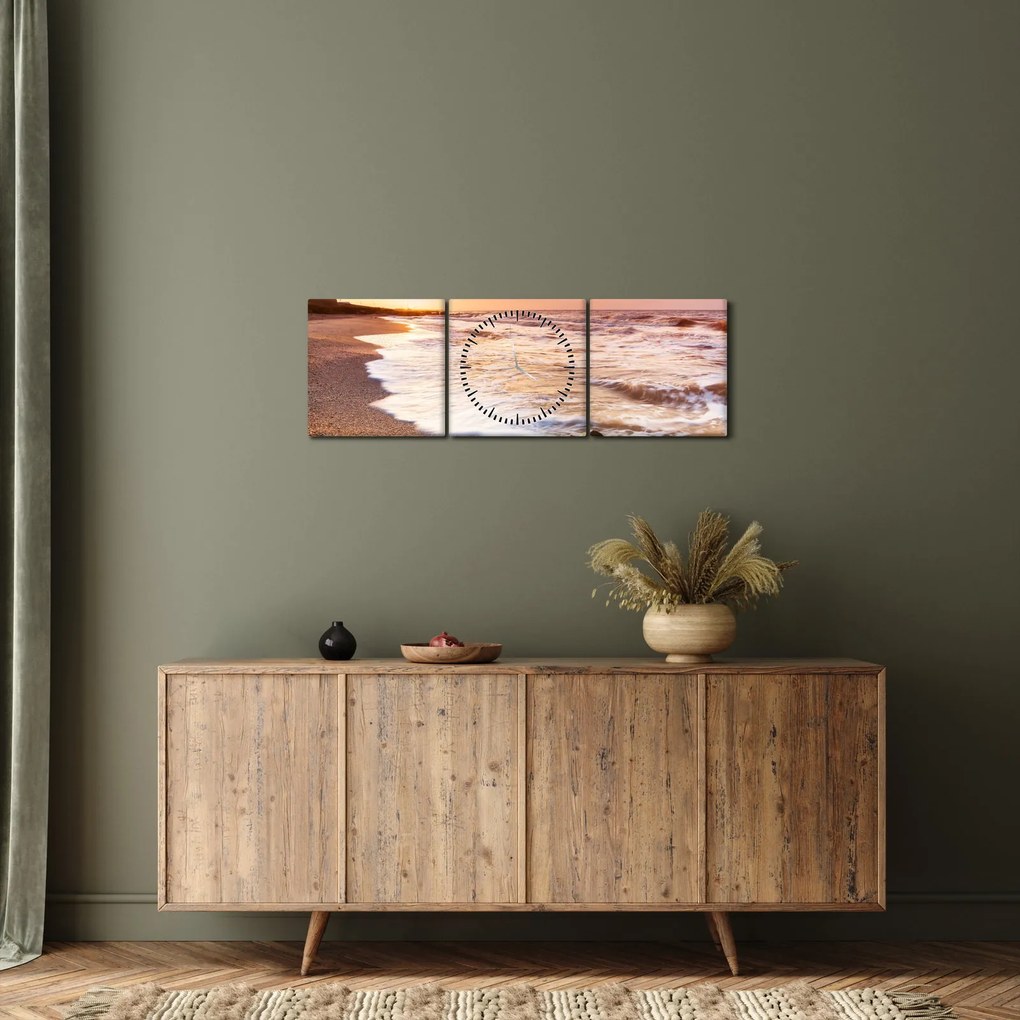 Kép - Tenger (órával) (90x30 cm)