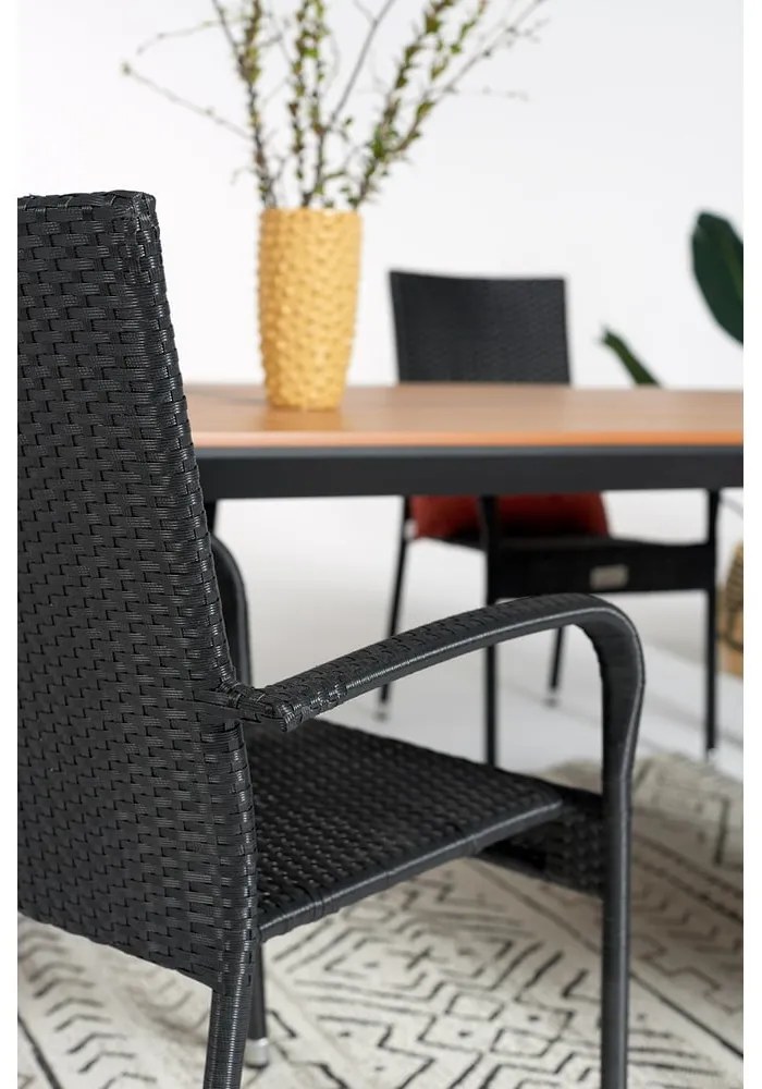 Paris fekete kerti szék mesterséges rattanból - Le Bonom