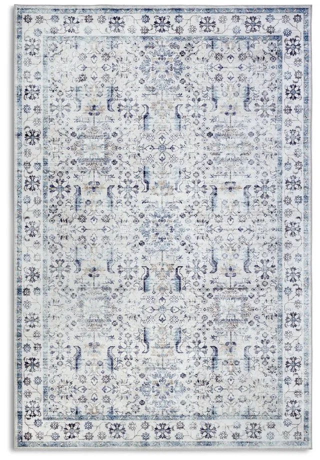 Világoskék szőnyeg 80x150 cm Saveh Cream Blue – Elle Decoration