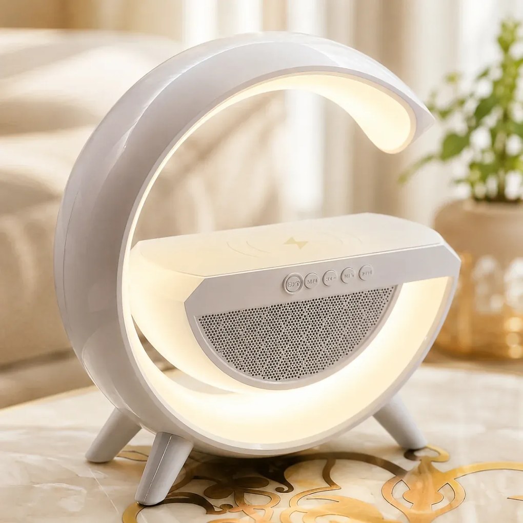 Zaparkorun Bluetooth hangszóró LED lámpával és vezeték nélküli töltővel - BT-2301