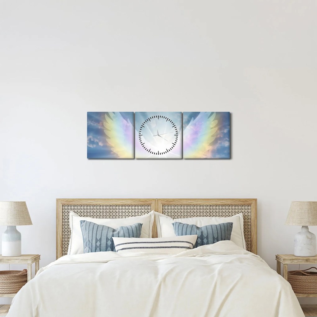 Kép - angyali aura (órával) (90x30 cm)