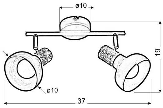 Spotlámpa PUERTO 2xE14/40W/230V