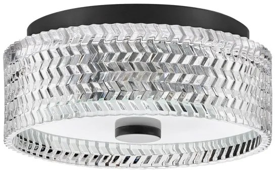 Hinkley HK-ELLE-F-S-BK - Mennyezeti lámpa 2xE27/60W/230V átm. 30,5 cm fekete