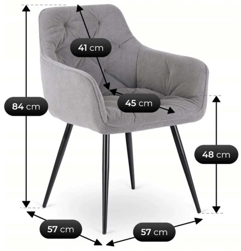 Szürke Szövet Étkezőszék. MODESTO