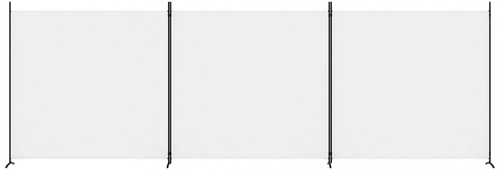2 paneles fehér szövet térelválasztó 525x180 cm