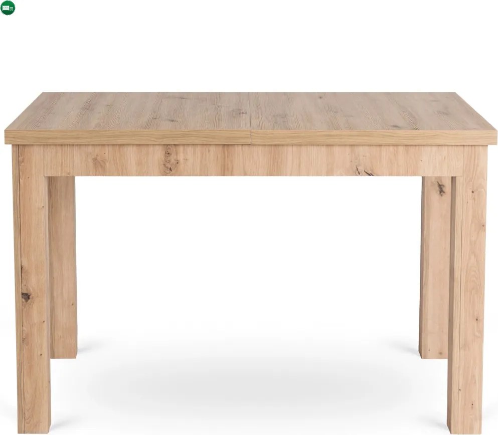 szett étkezőasztal SKUBI 120-160 cm artisan tölgy és 4 szék RODRI bézs