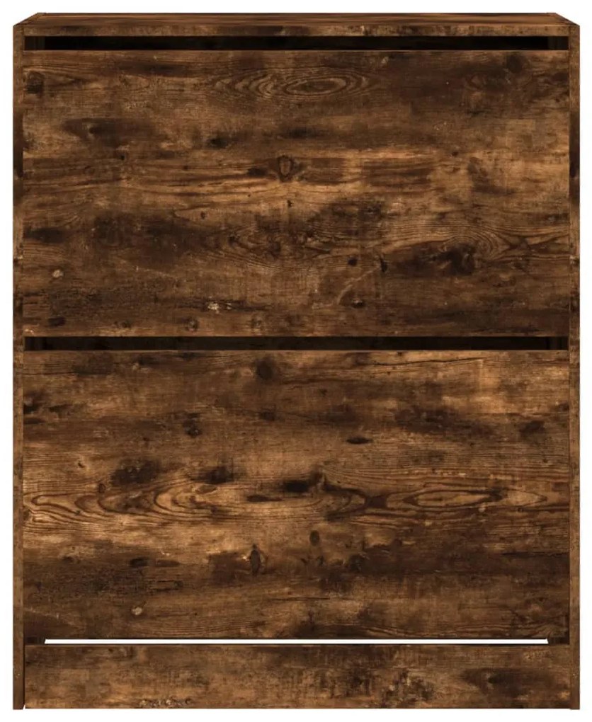 füstös tölgy színű szerelt fa cipőszekrény 80 x 34 x 96,5 cm
