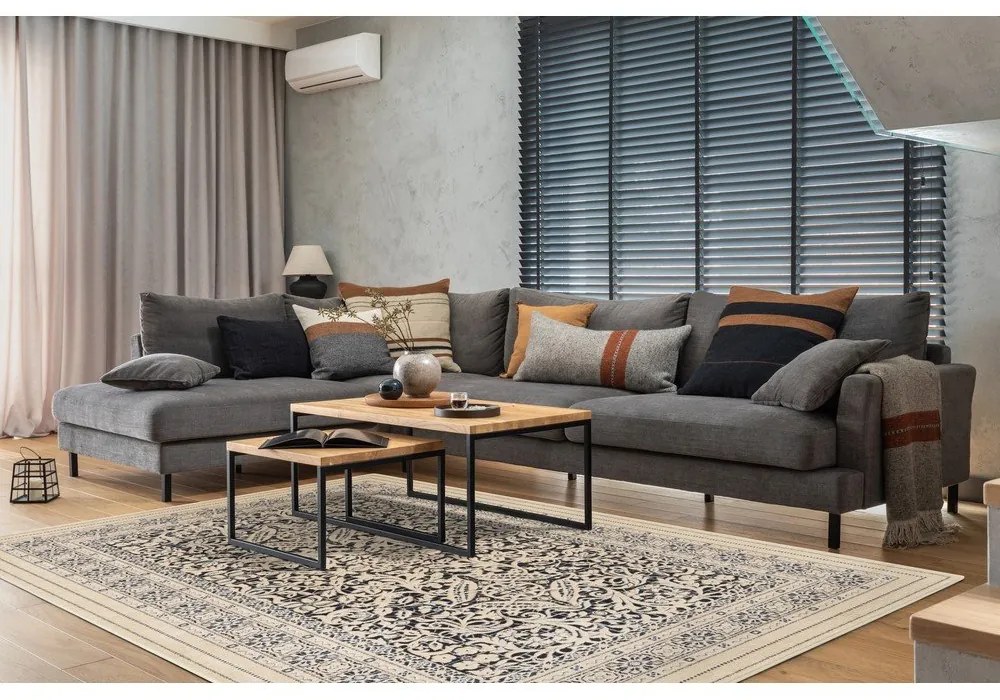 Bézs gyapjú szőnyeg 133x180 cm Joanne – Agnella