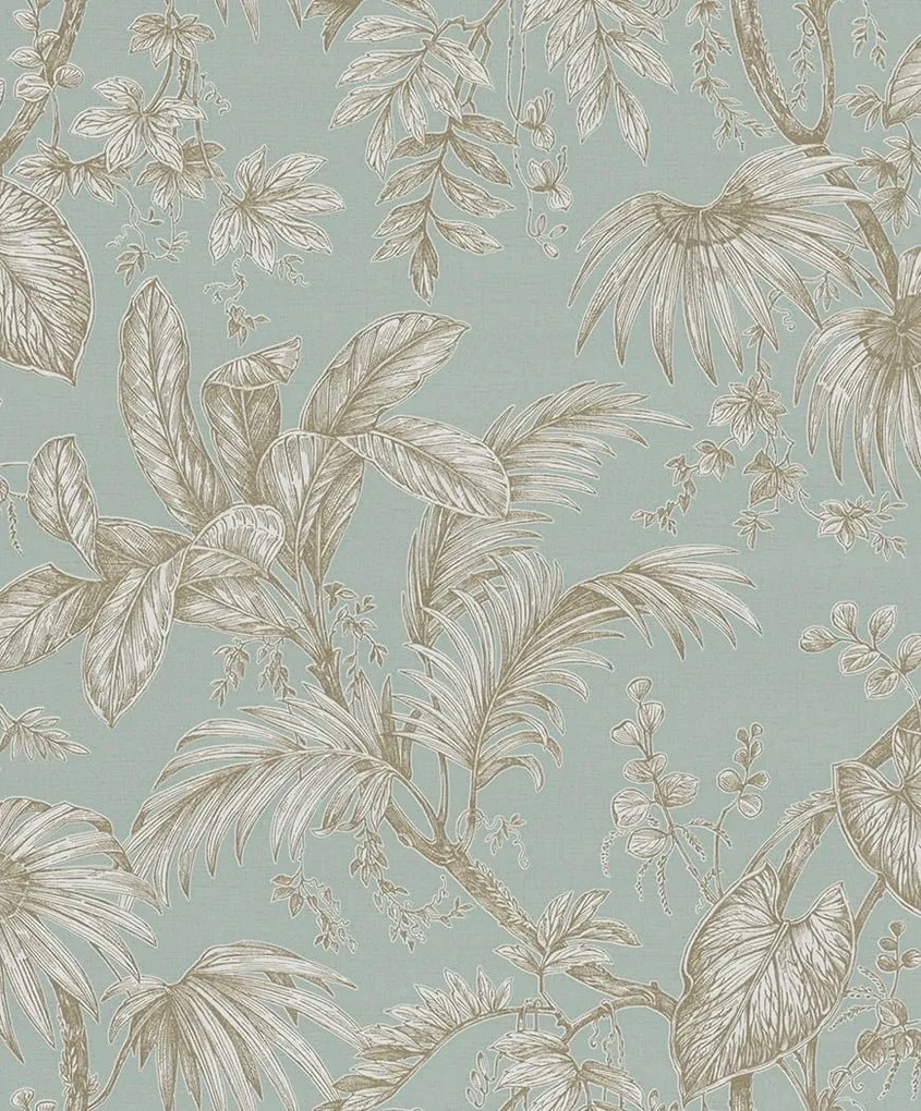 Vinyl tapéta Erdei zöld, növényi mintával