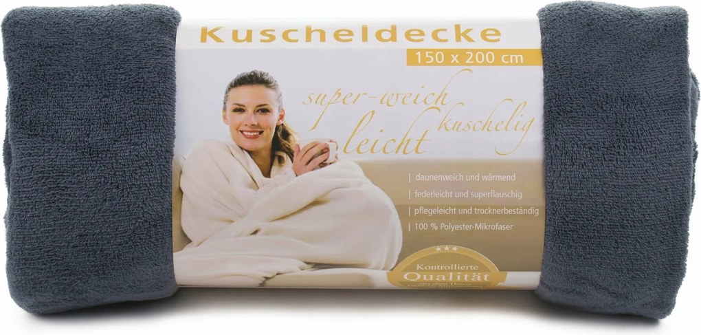 Kuscheldecke mikroszálas takaró, 150x200cm, antracit