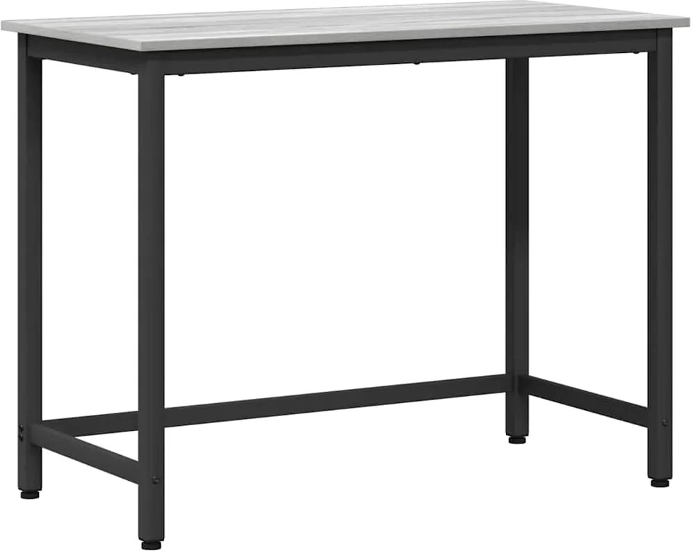 vidaXL asztal Szürke Sonoma 80 x 50 x 76,5 cm Műszaki fa és acél