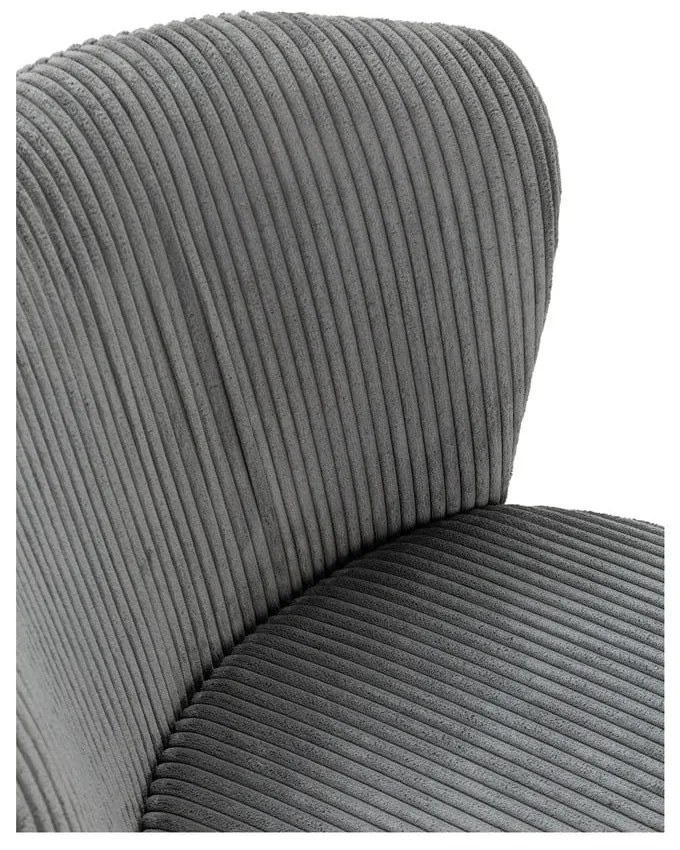 Szürke kordbársony étkezőszék szett 4 db-os Megan – Marckeric