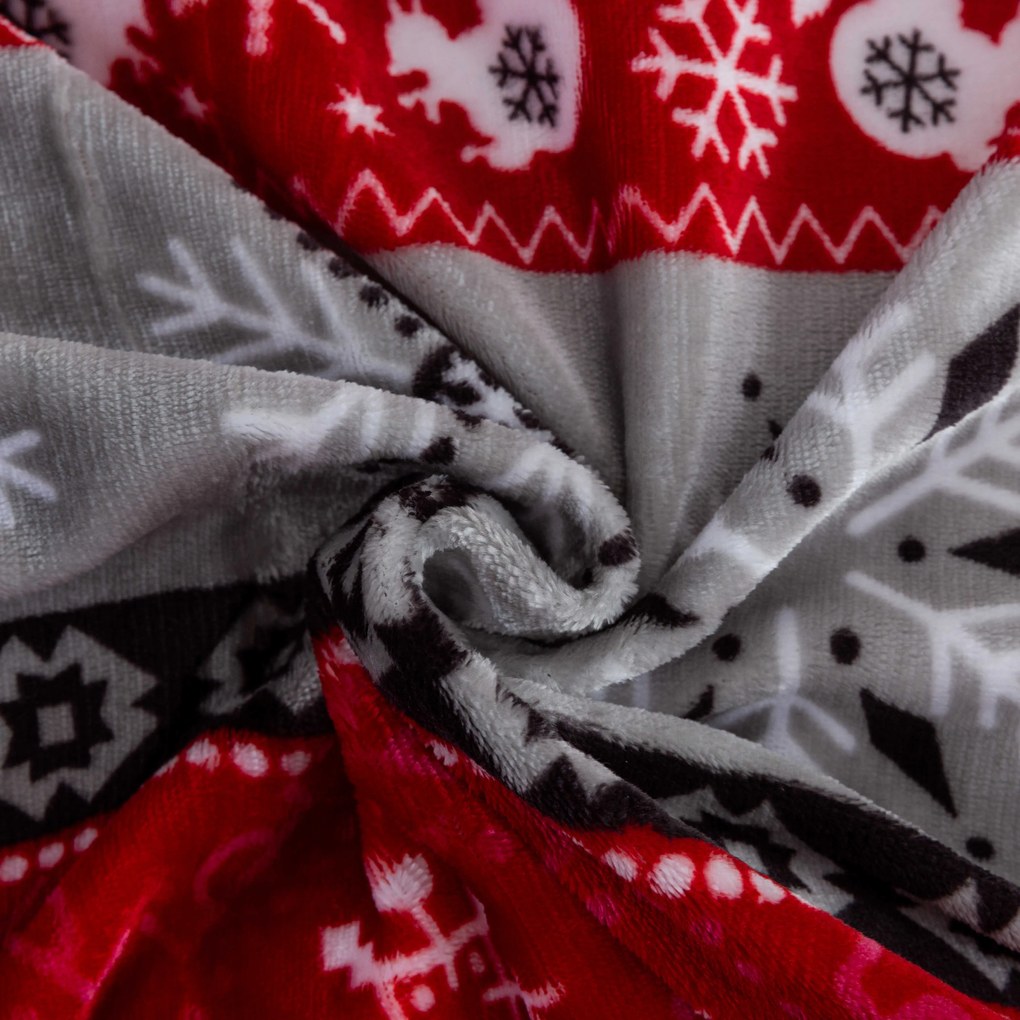 SNOWY FOREST szürke mikroplüss ágyneműhuzat Ágyneműhuzat mérete: 2 db 70 x 90 cm | 200 x 220 cm