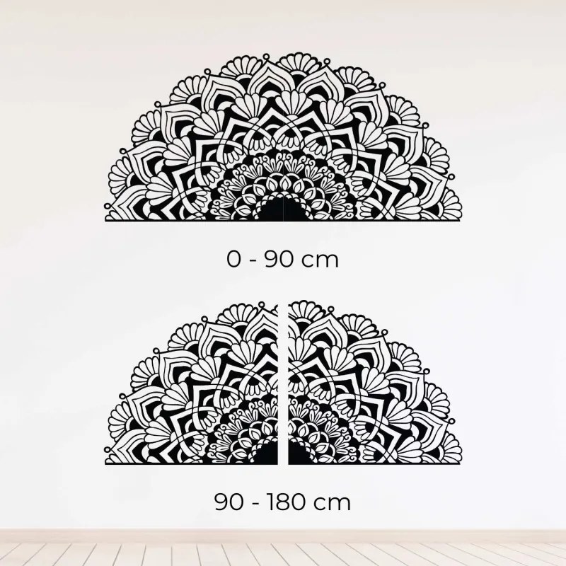 Modern, félig fából készült mandala falra | MENSIS