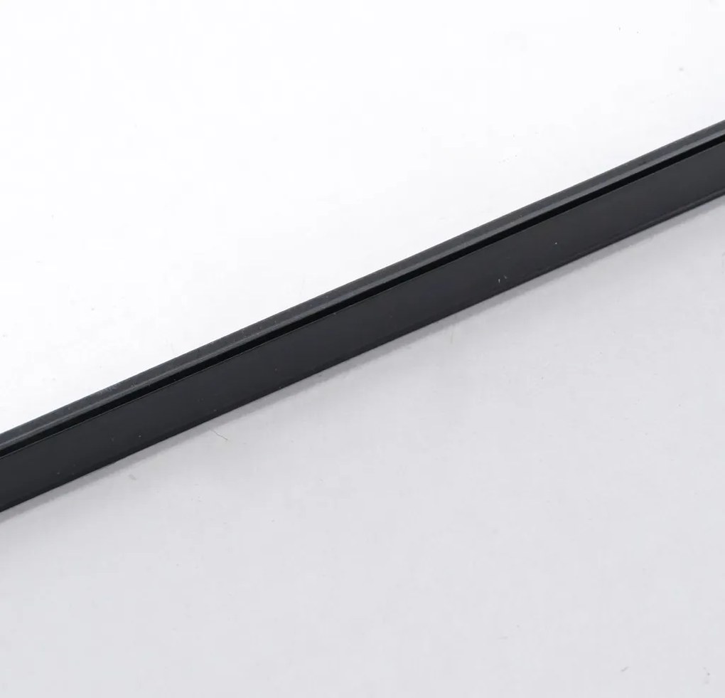 Stuxi Milano Light Black falsíkra szerelhető Walk-in zuhanyfal, 80x200 cm, 8 mm vastag vízlepergető biztonsági üveggel, két távtartóval