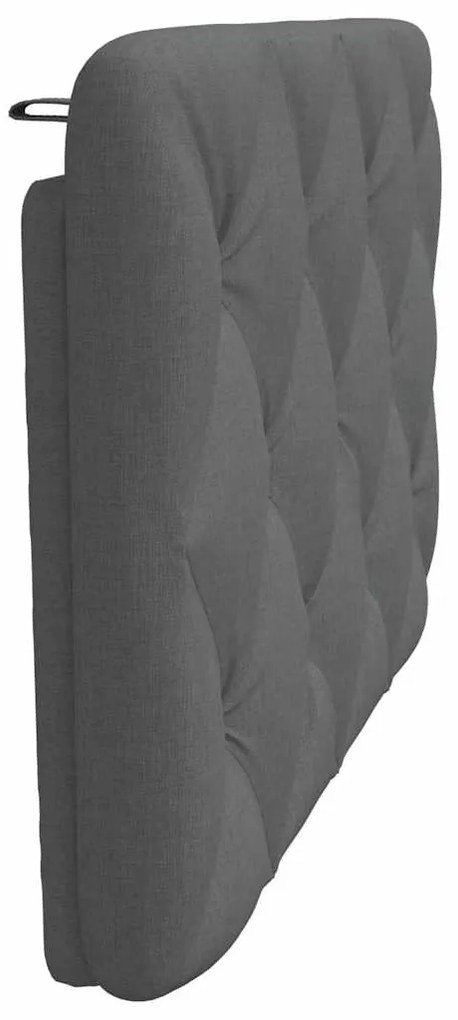 sötétszürke szövet fejtámla párna 90 cm