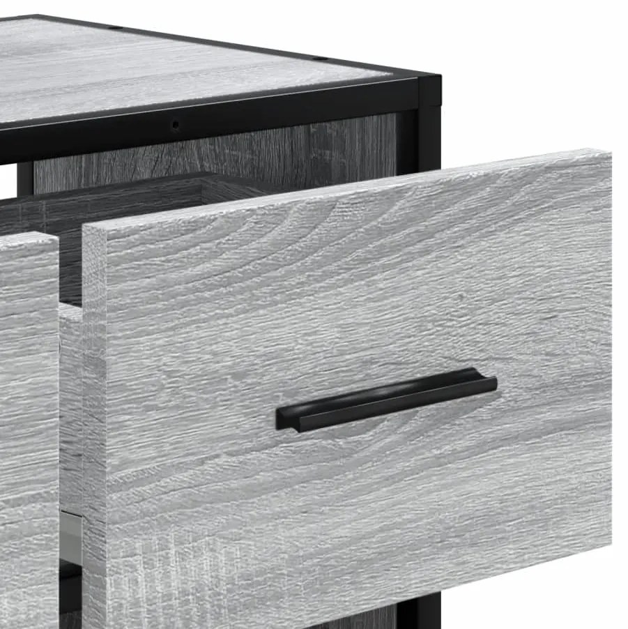 szürke sonoma színű szerelt fa TV-szekrény 60 x 31 x 39,5 cm