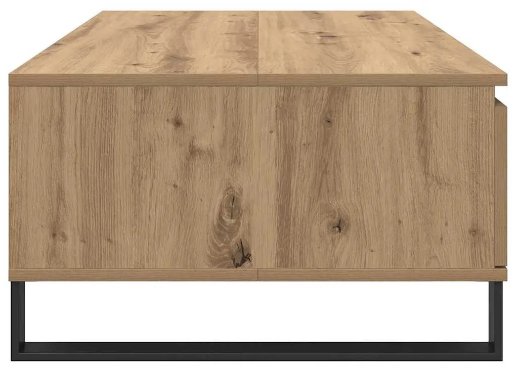 Dohányzóasztal fiókkal kézműves tölgy 90 x 60 x 35 cm Faanyag