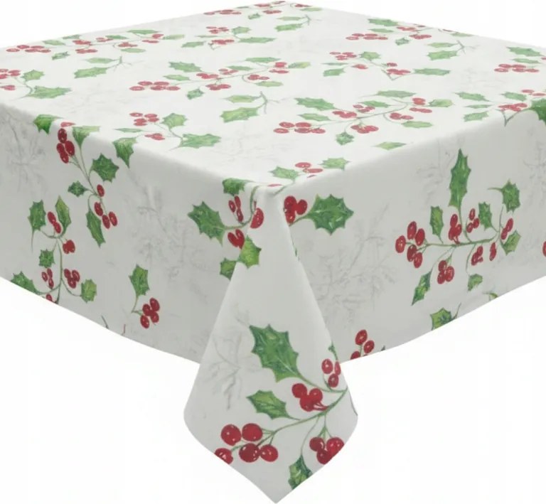 Karácsonyi Asztalterítő Eldobható 130x180 Műanyag Cerata Fehér Szenteste